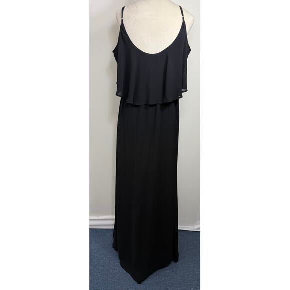 Show Me Your MuMu Caitlin Ruffle Maxi Dress Black XXL Witchy Goth Formal - Picture 3 of 9